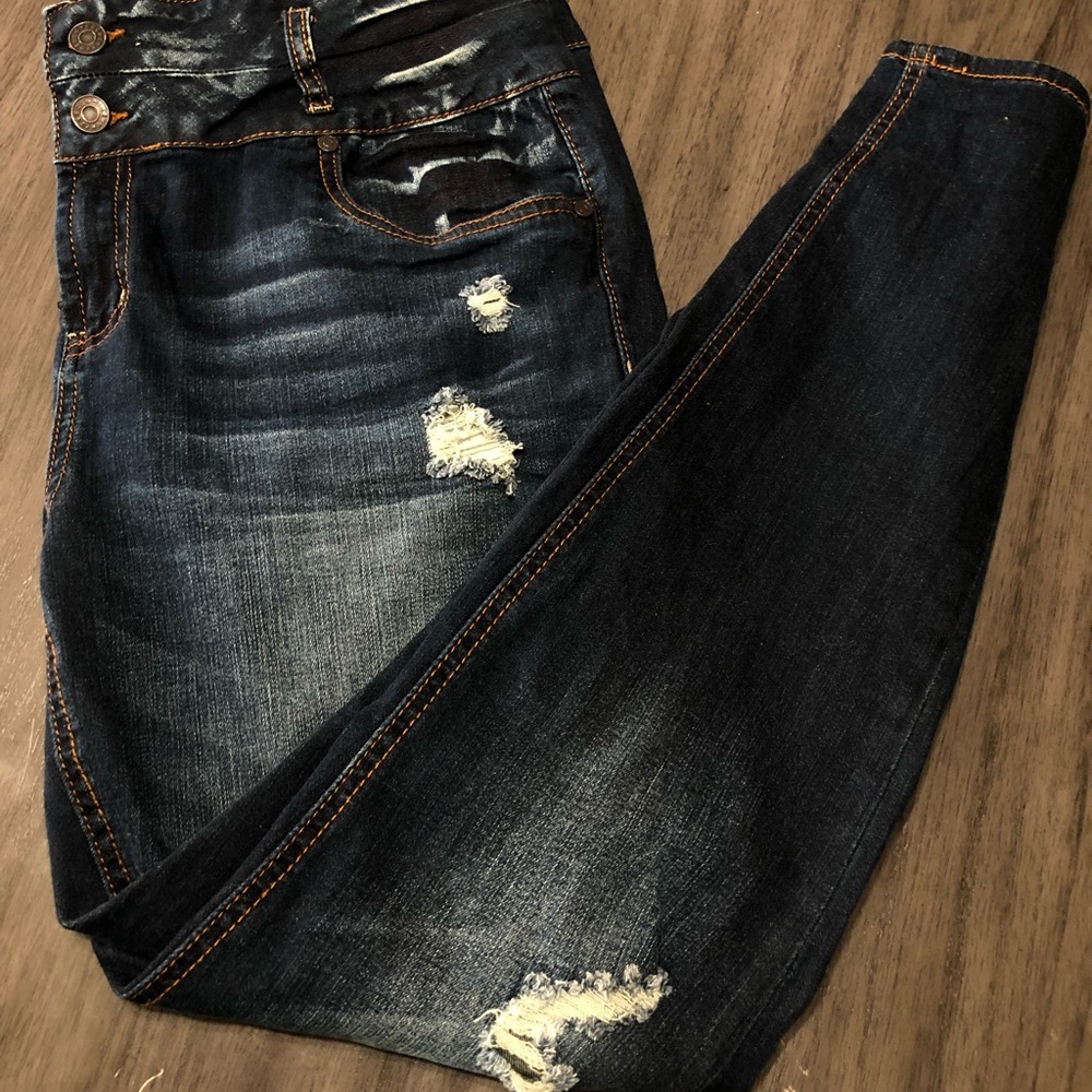 Refuge + distressed jeans